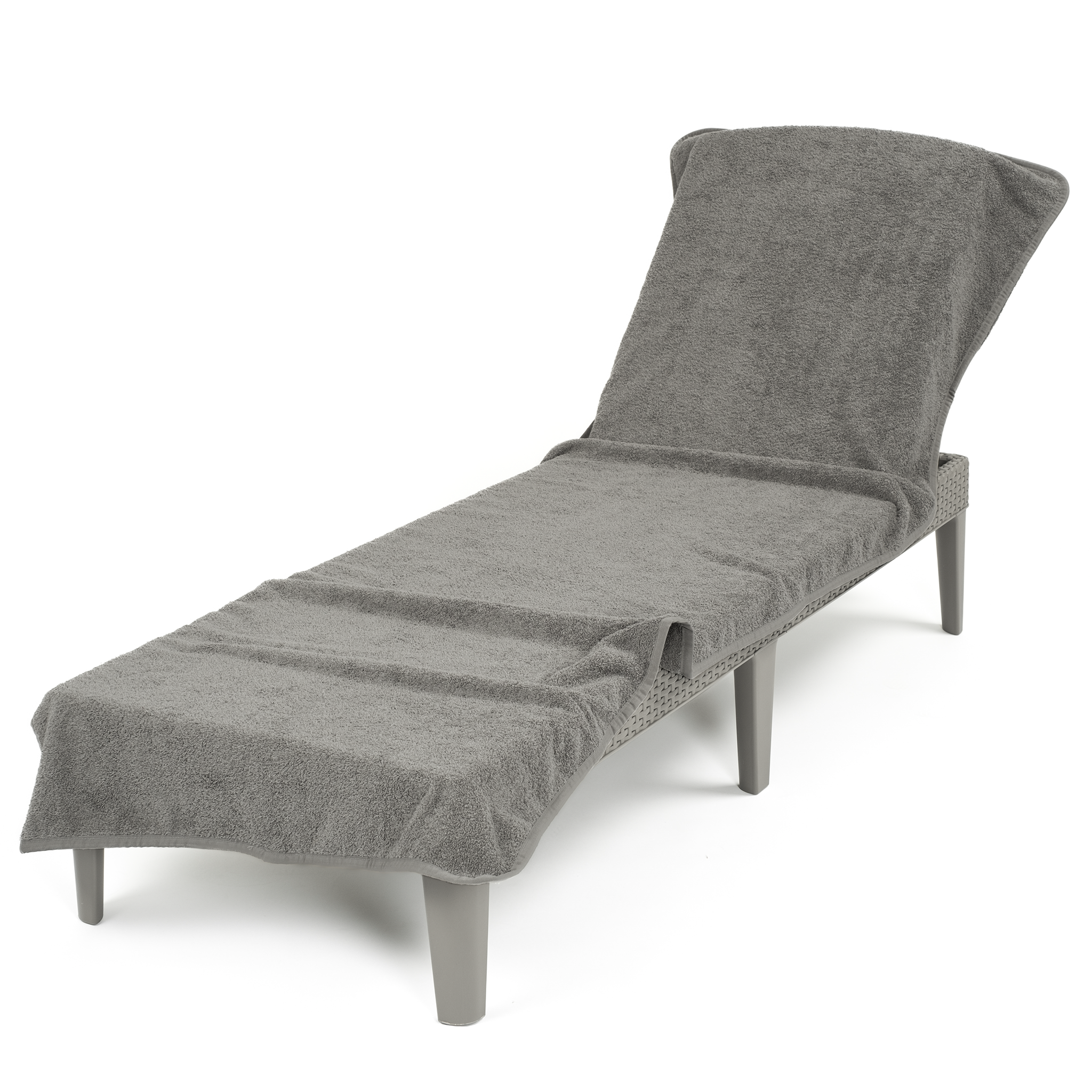 American-softlinen - Chaise Lounge Covers Towel - 16 Set Case Pack - Gray - 4