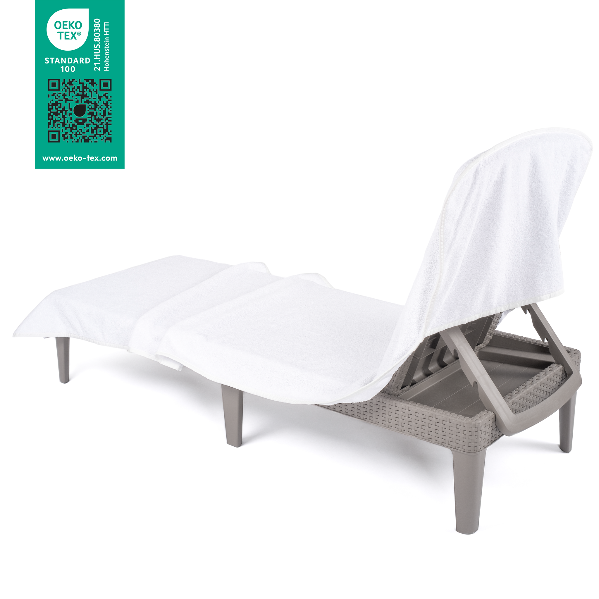 American-softlinen - Chaise Lounge Covers Towel - 16 Set Case Pack - White - 5