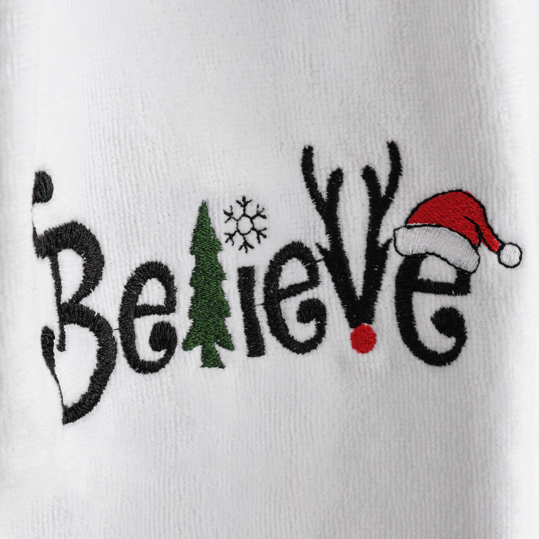 American-softlinen - Christmas Towels 2 Packed Embroidered Towels for Decor Xmas - Joy-Believe - 4