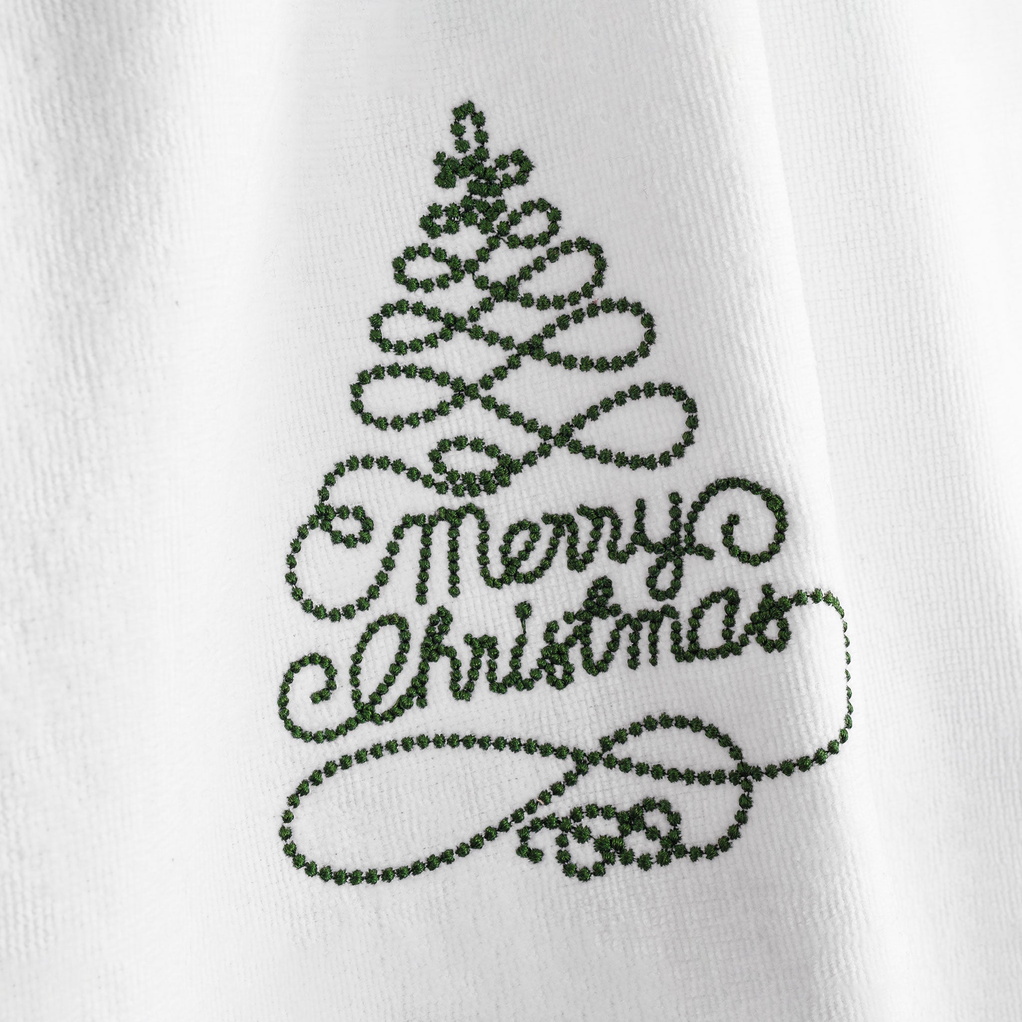 American-softlinen - Christmas Towels 2 Packed Embroidered Towels for Decor Xmas - Merry Tree-Deery - 4