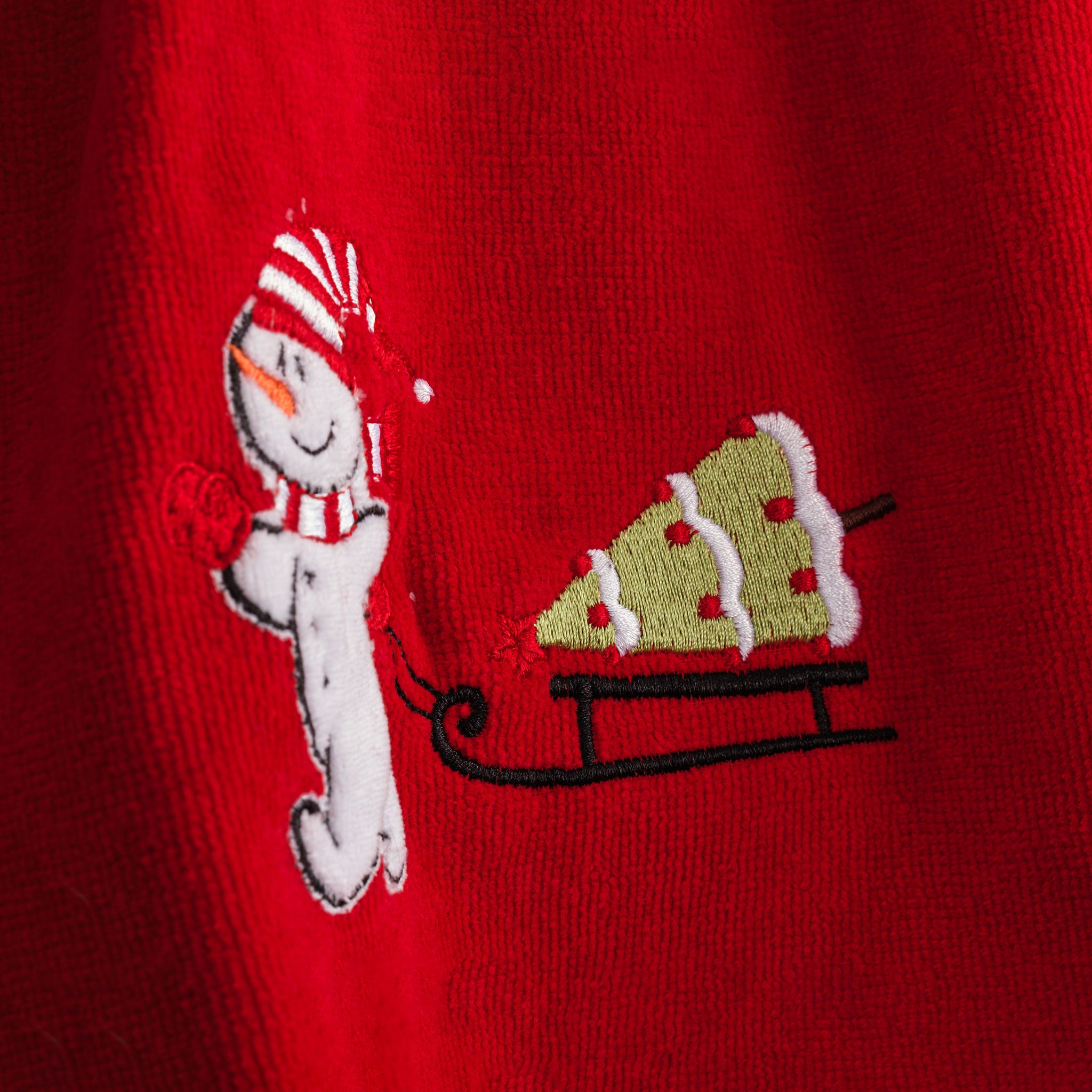 American-softlinen - Christmas Towels 2 Packed Embroidered Towels for Decor Xmas - Snowmen - 5