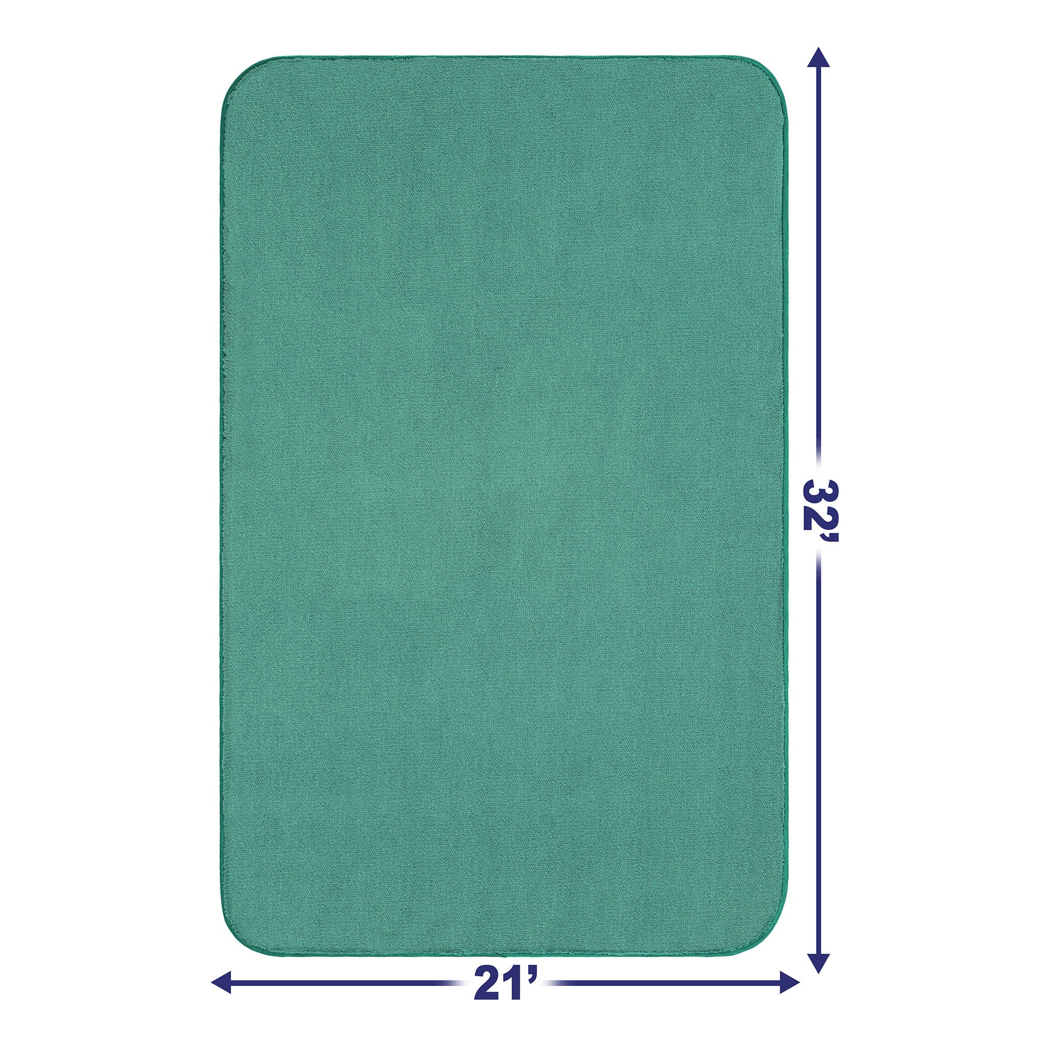 American-softlinen - Fluffy Foamed Non-Slip Bath Rug-21x32 Inch - Colonial-Blue - 3