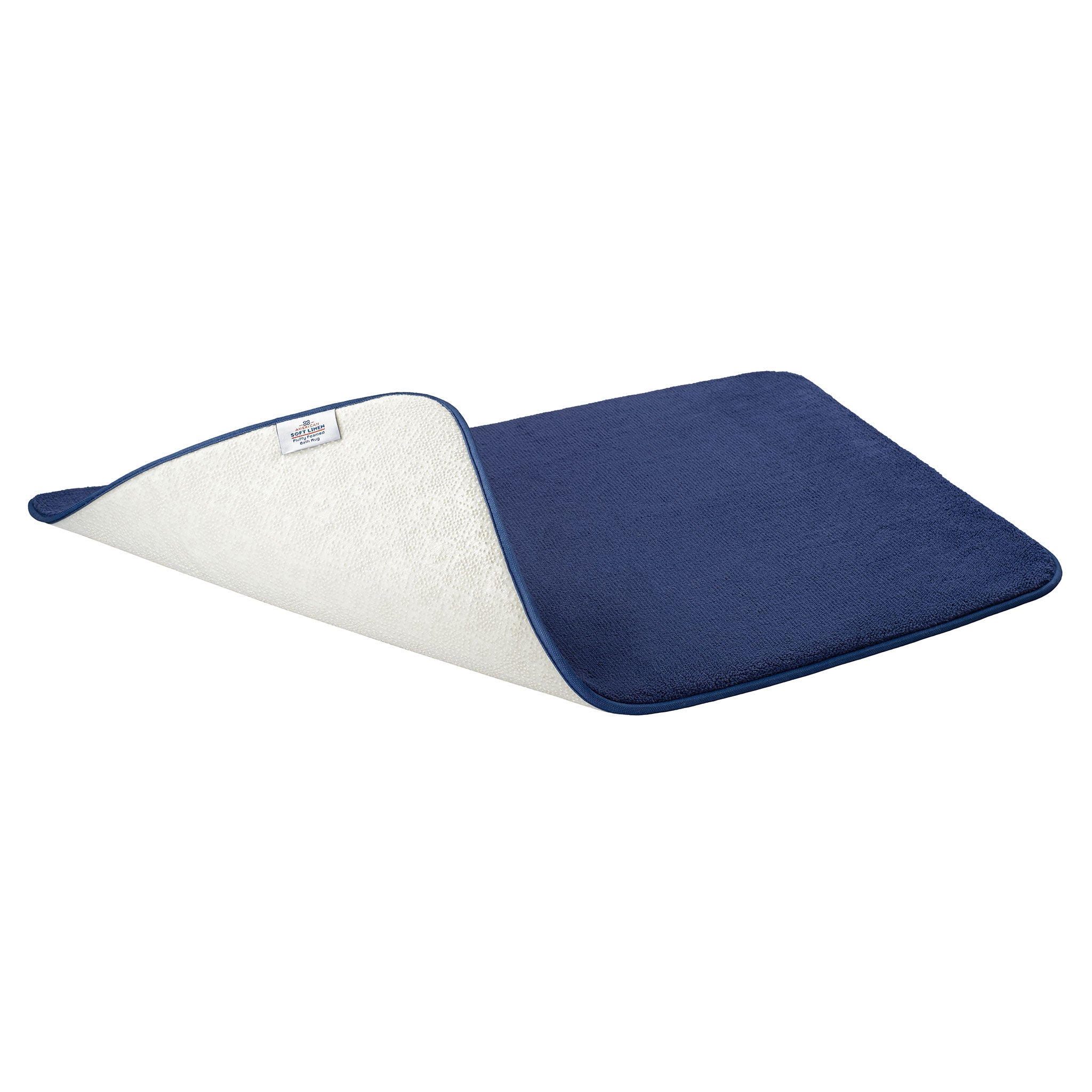 American-softlinen - Fluffy Foamed Non-Slip Bath Rug-21x32 Inch - Navy-Blue - 5