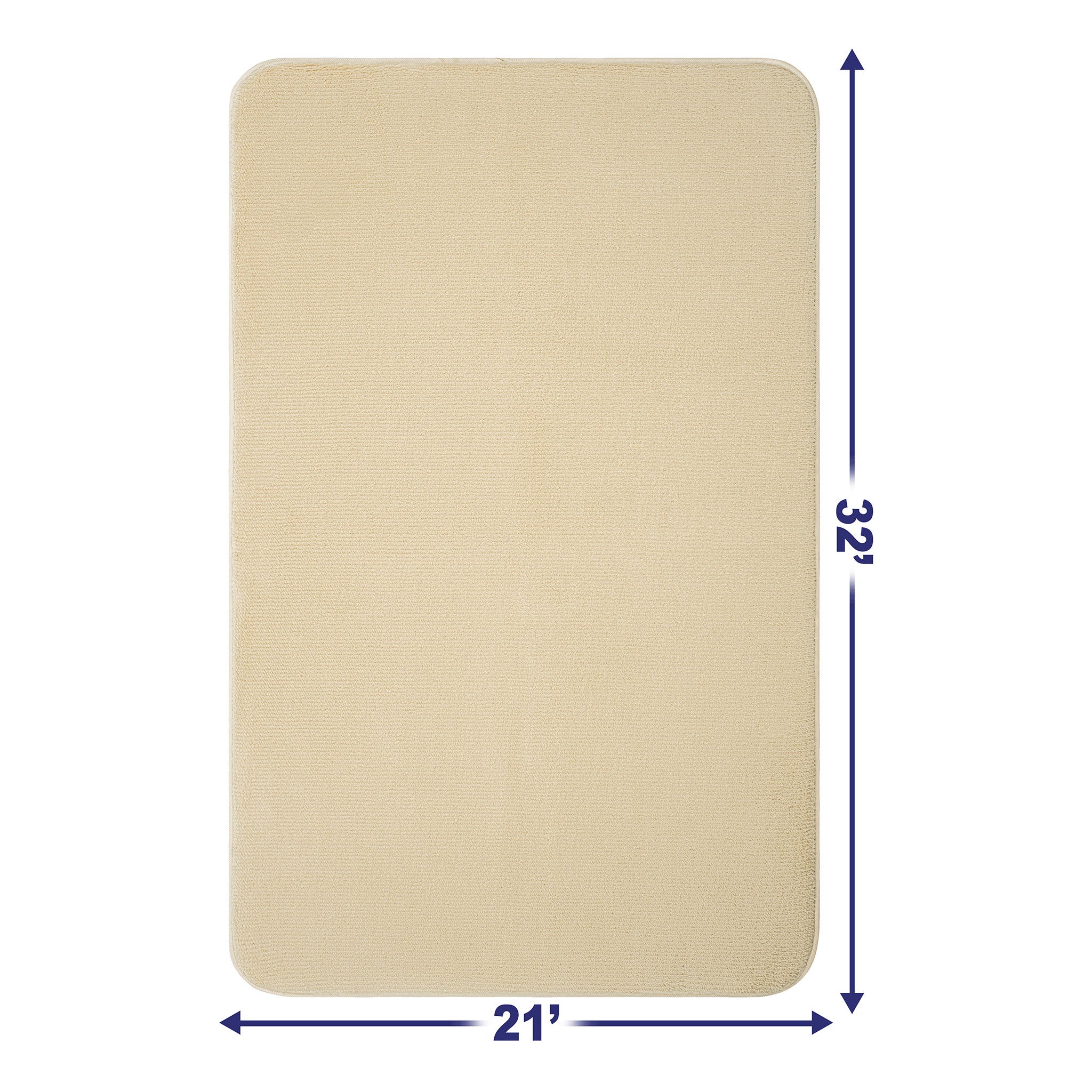 American-softlinen - Fluffy Foamed Non-Slip Bath Rug-21x32 Inch - Sand-Taupe - 3