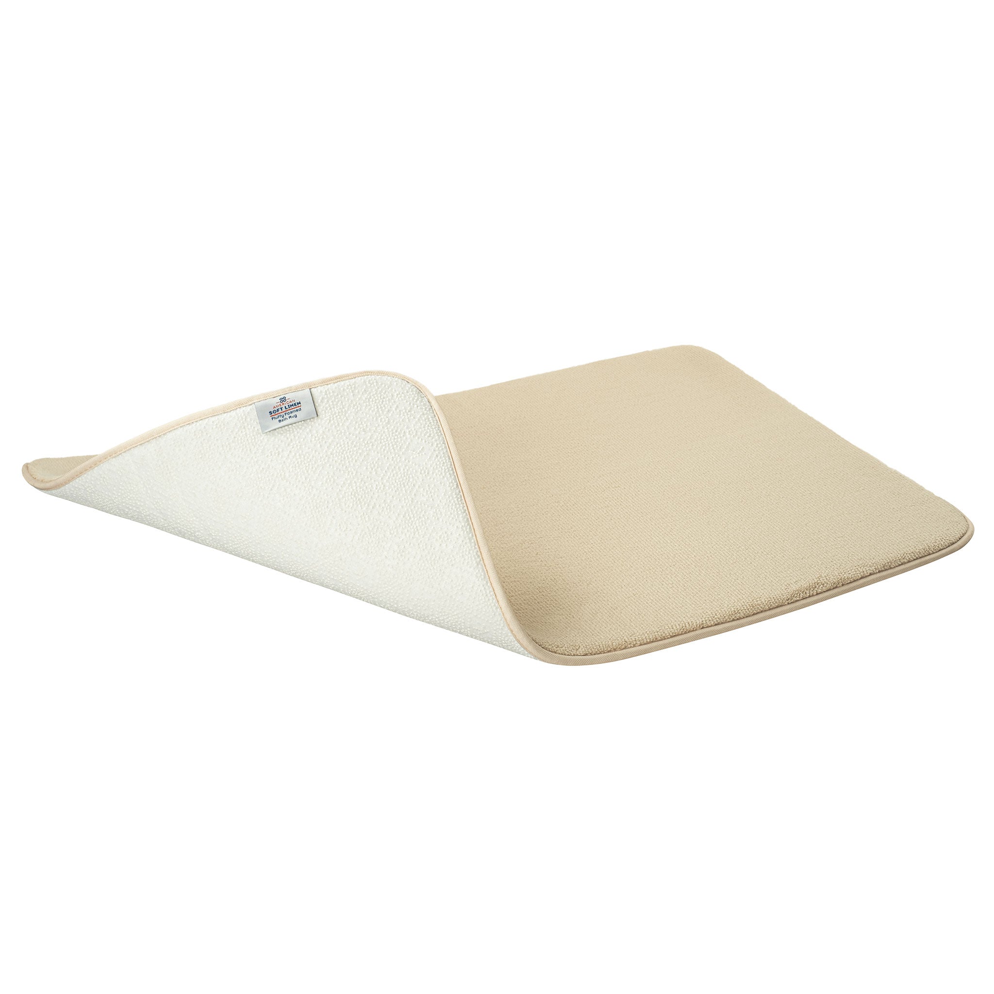 American-softlinen - Fluffy Foamed Non-Slip Bath Rug-21x32 Inch - Sand-Taupe - 5