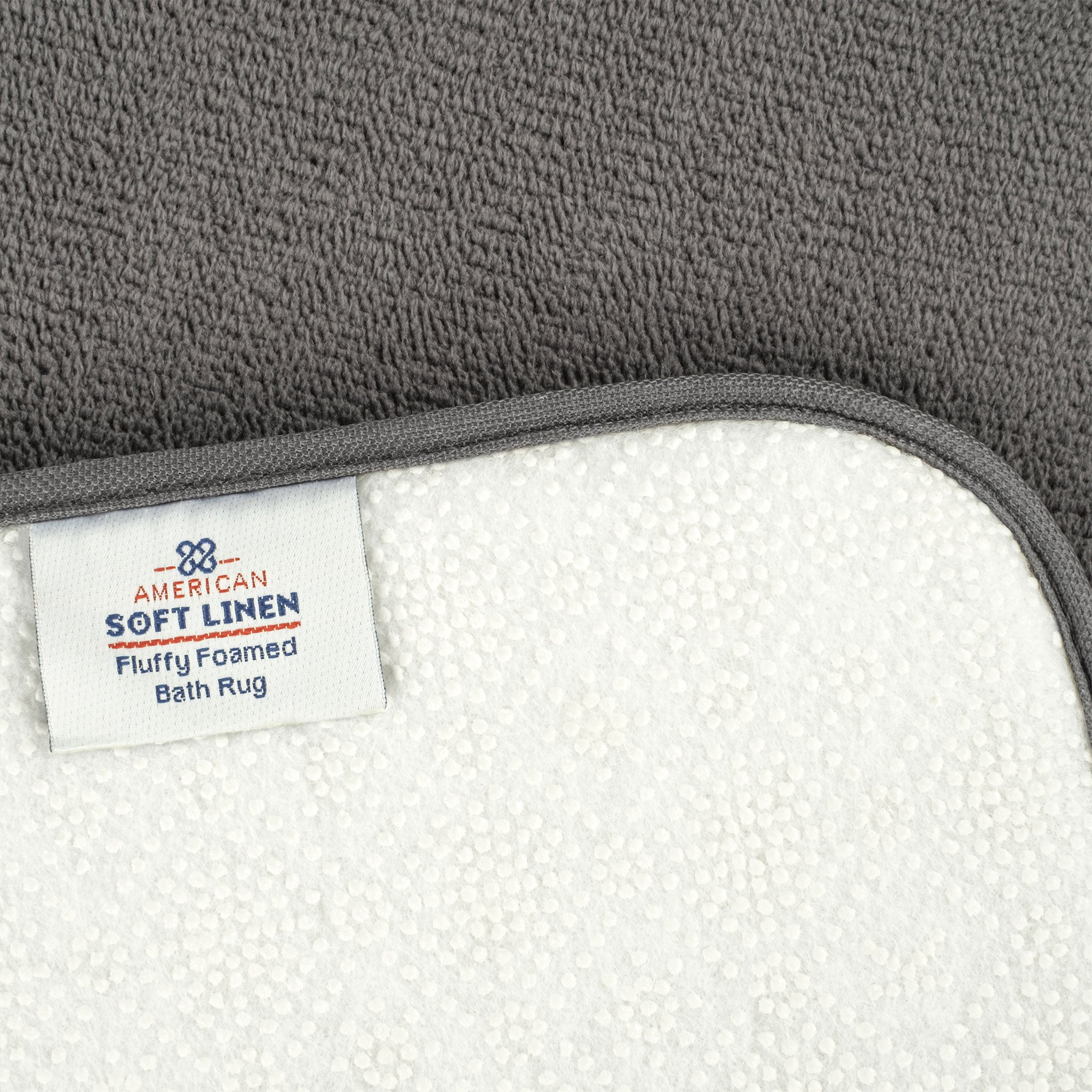 American-softlinen - Fluffy Foamed Non-Slip Bath Rug 21x32 Inch -  18 Set Case Pack - Gray - 4