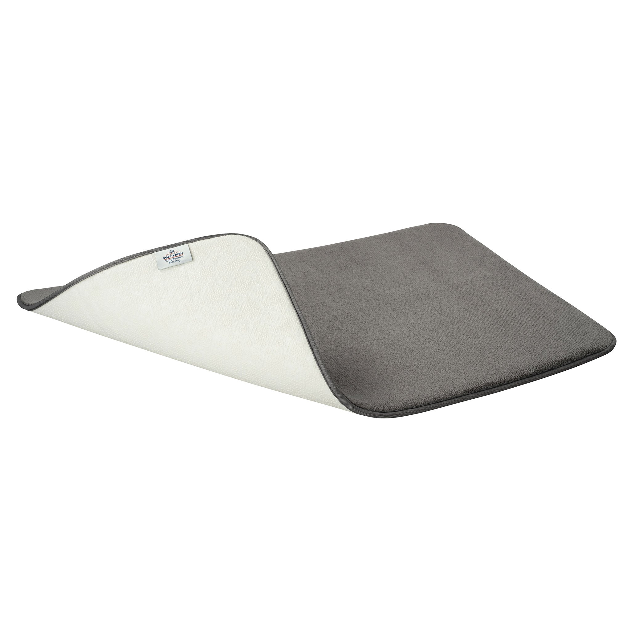 American-softlinen - Fluffy Foamed Non-Slip Bath Rug 21x32 Inch -  18 Set Case Pack - Gray - 5