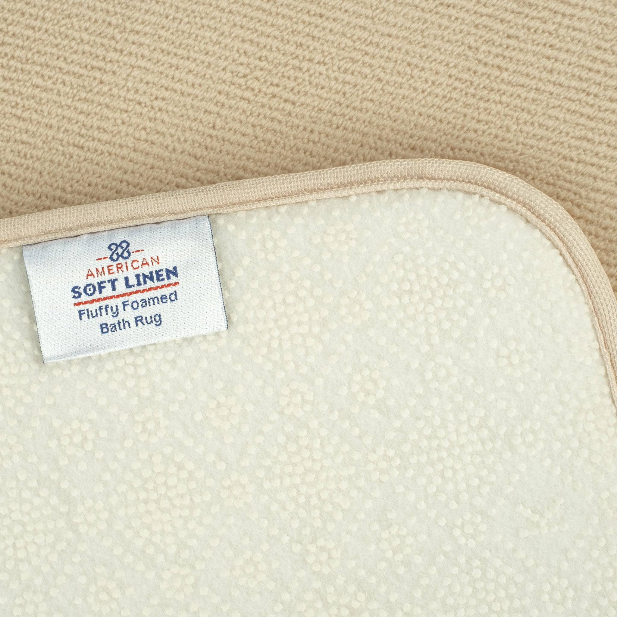 American-softlinen - Fluffy Foamed Non-Slip Bath Rug 21x32 Inch -  18 Set Case Pack - Sand-Taupe - 4