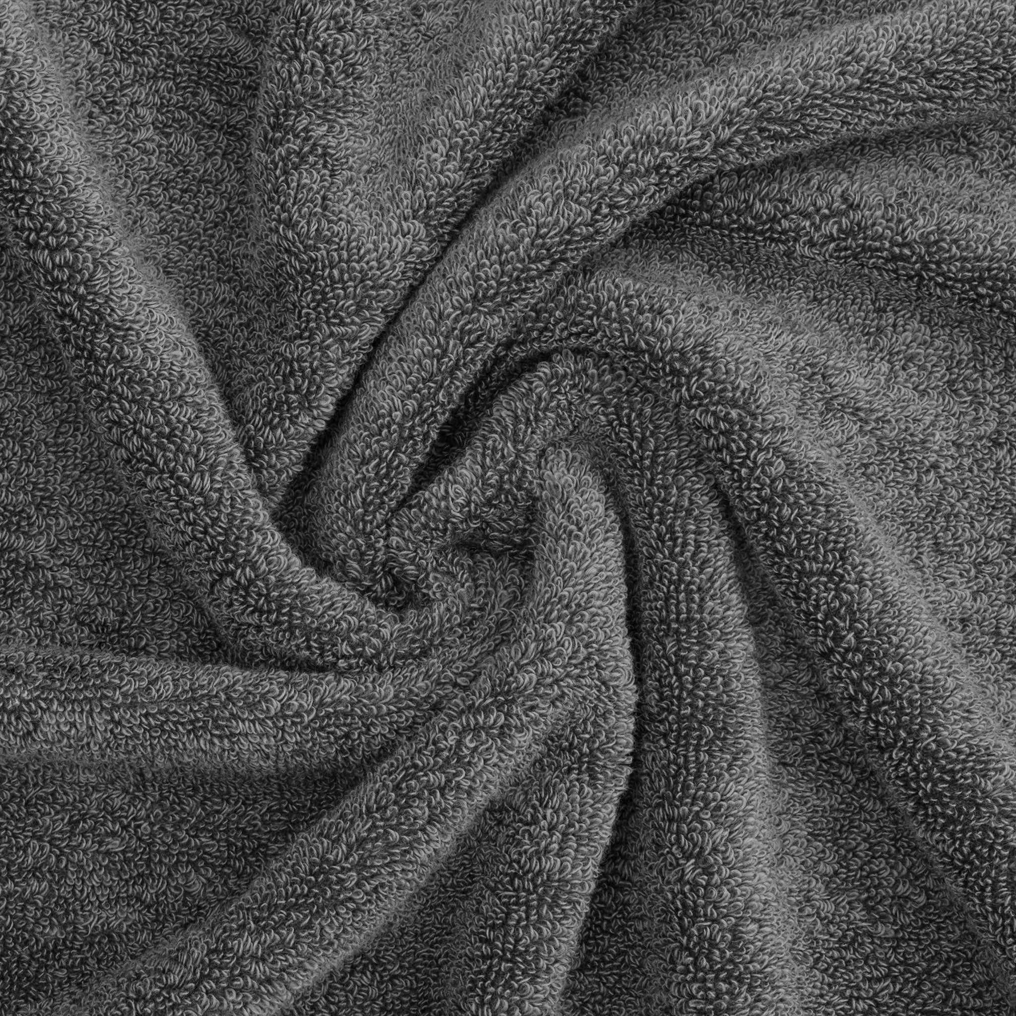 American-softlinen - Salem 6 Piece Turkish Combed Cotton Luxury Bath Towel Set - 10 Set Case Pack - Gray - 8