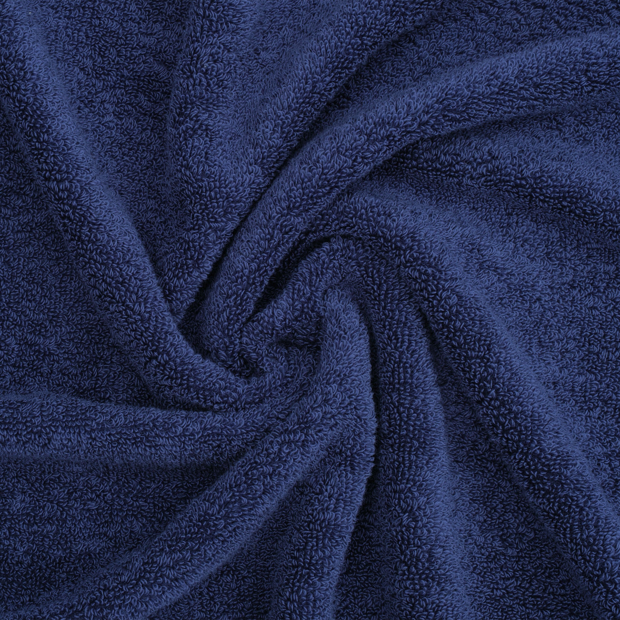 American-softlinen - Salem 6 Piece Turkish Combed Cotton Luxury Bath Towel Set - 10 Set Case Pack - Navy-Blue - 8