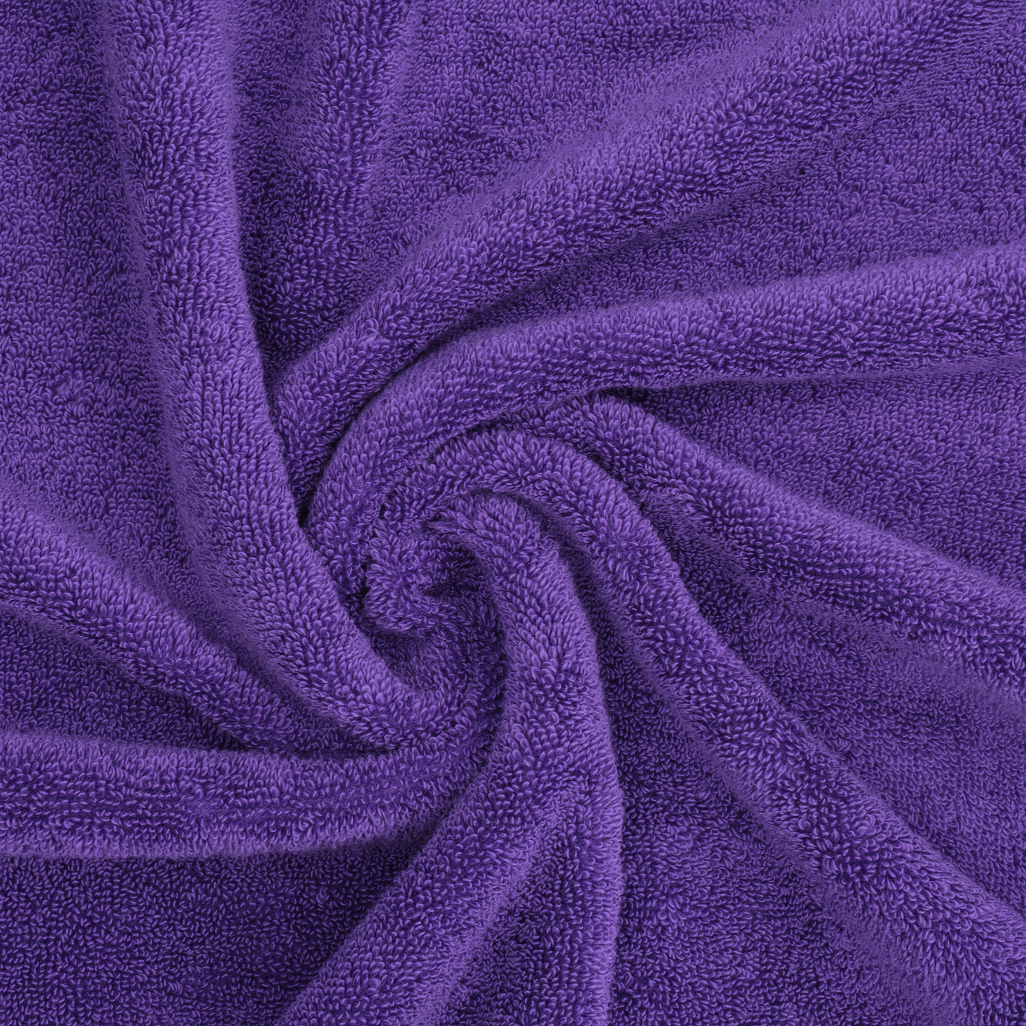 American-softlinen - Salem 6 Piece Turkish Combed Cotton Luxury Bath Towel Set - 10 Set Case Pack - Purple - 8