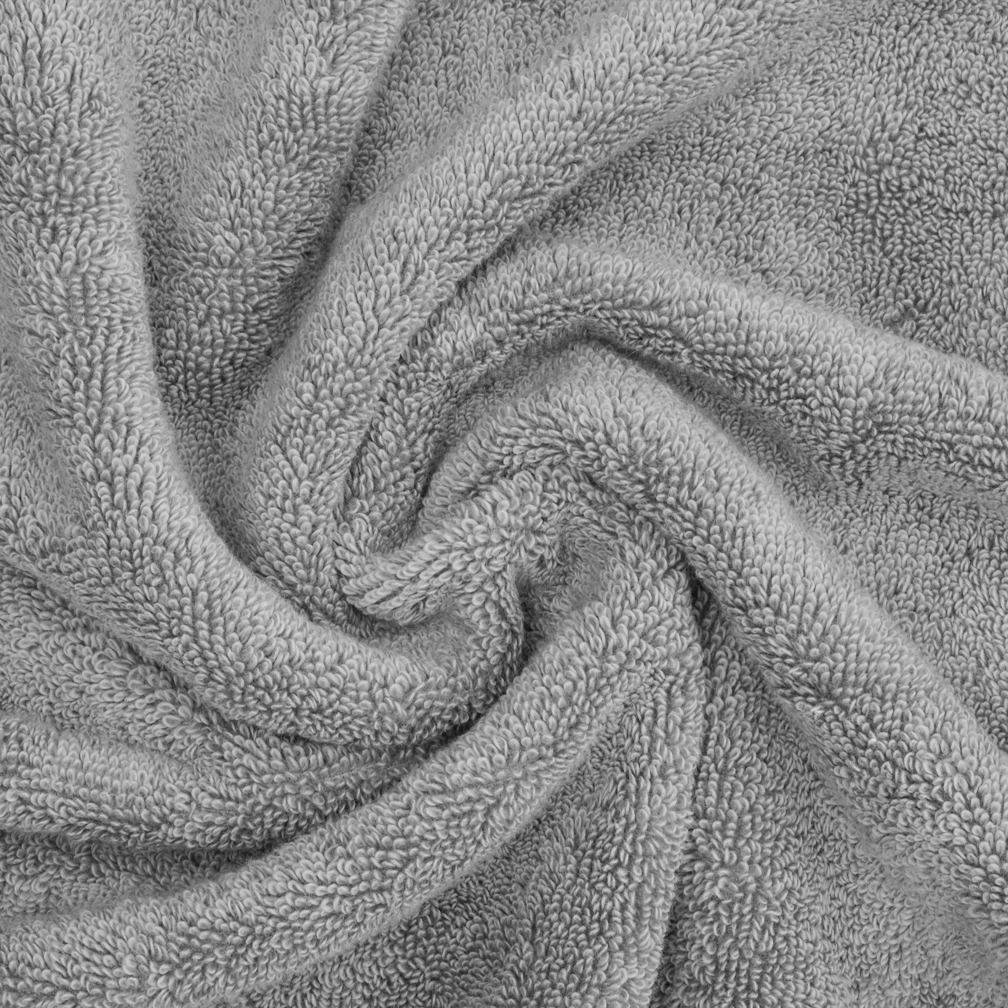 American-softlinen - Salem 6 Piece Turkish Combed Cotton Luxury Bath Towel Set - 10 Set Case Pack - Rockridge-Gray - 8