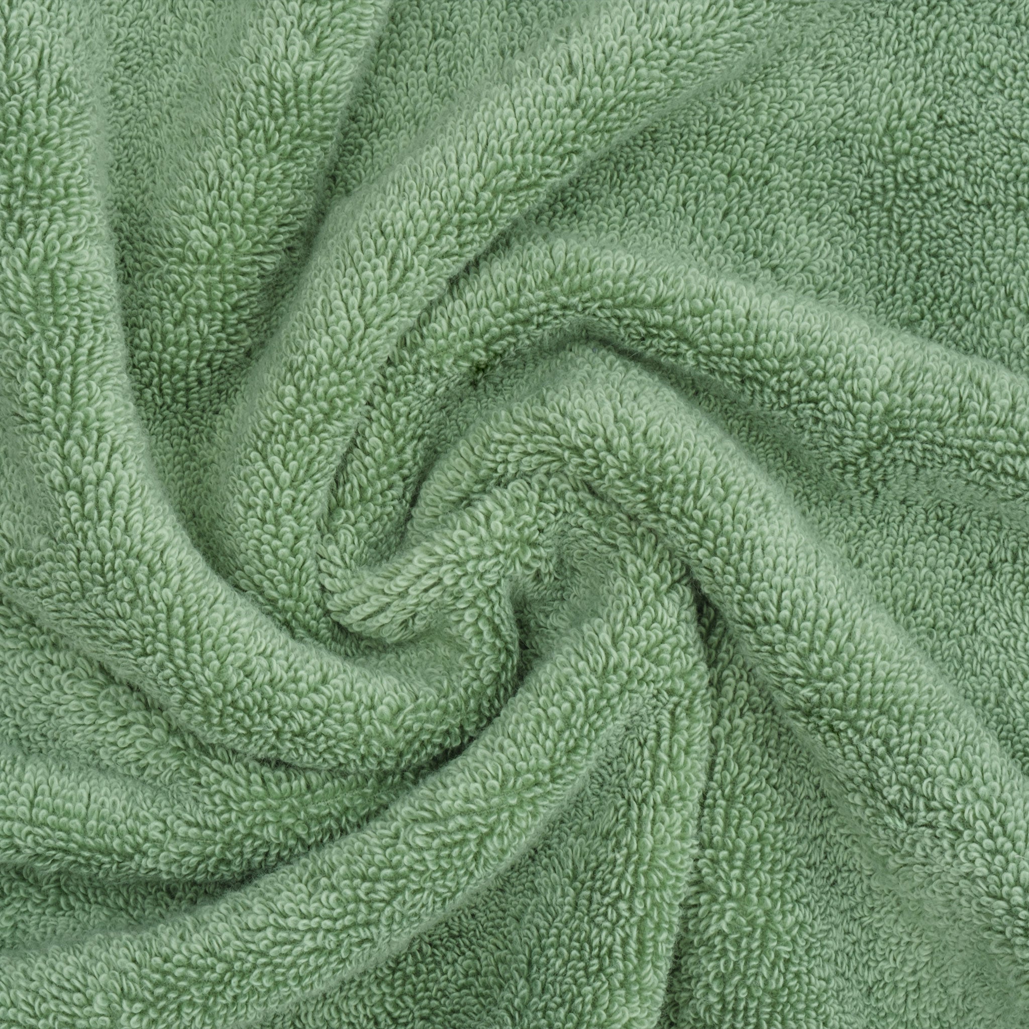American-softlinen - Salem 6 Piece Turkish Combed Cotton Luxury Bath Towel Set - 10 Set Case Pack - Sage-Green - 8