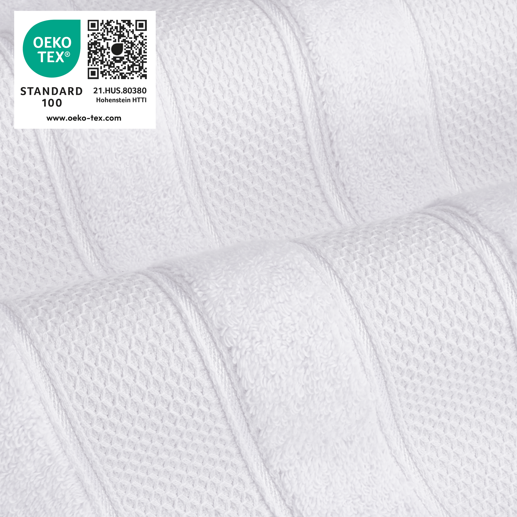 American-softlinen - Salem 6 Piece Turkish Combed Cotton Luxury Bath Towel Set - 10 Set Case Pack - White - 3